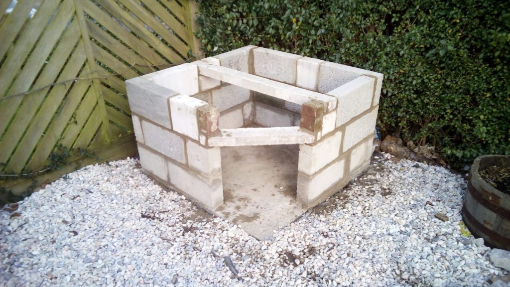 pizza oven brick laying